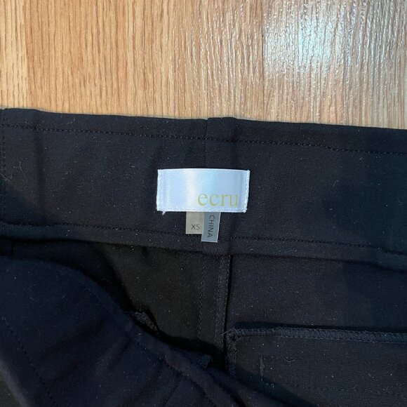 Ecru High Waist Stretch Cropped Flare Pants - Picture 3 of 7